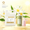 Bottle of premium white ginger lily fragrance oil for handmade soap and luxury candle making.