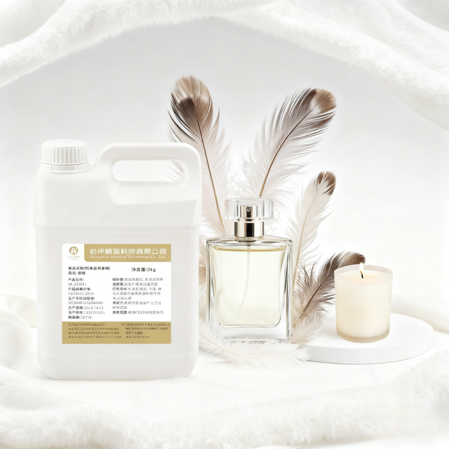 Bottle of premium white musk fragrance oil for handmade soap and luxury candle making