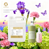 Bottle of premium flower world fragrance oil for handmade soap and luxury candle making.