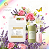 Bottle of premium flower world fragrance oil for handmade soap and luxury candle making.